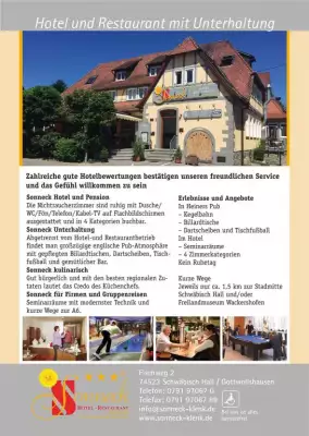 Flyer van Hotel - Restaurant Sonneck