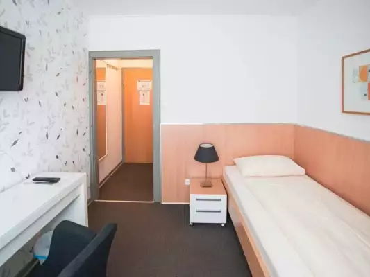 Een 1 persoonskamer bij Hotel Flämischer Hof