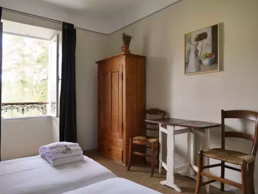 Een 2 persoonskamer van Les Glycines Een 2 persoonskamer van Les Glycines