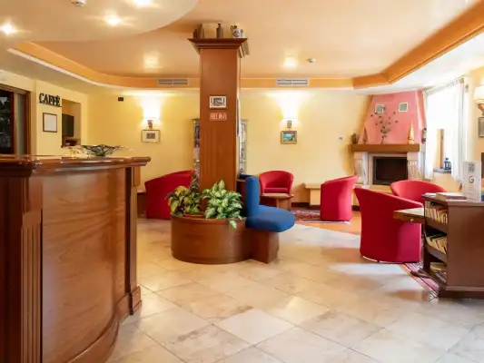 De ontvangsthal van Hotel Conca Verde De ontvangsthal van Hotel Conca Verde