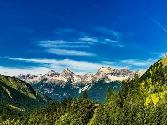Het Hahntennjoch gebergte in Oostenrijk